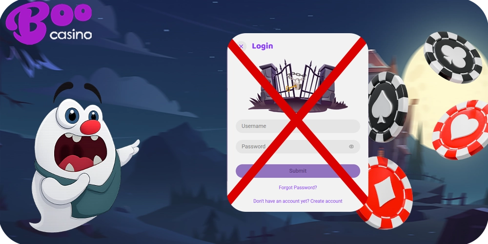 Login Problems at Casino Boo