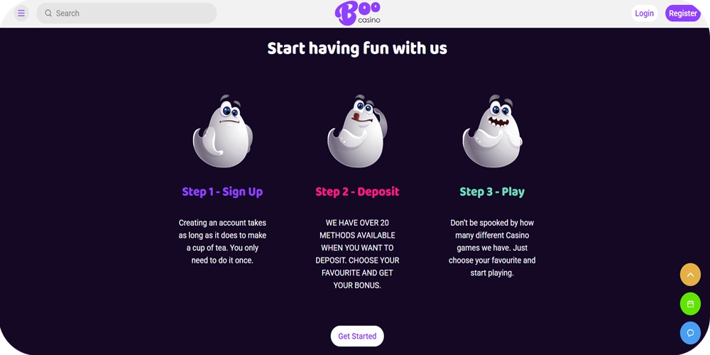 Boo Casino Registartion - Access to High RTP Slots