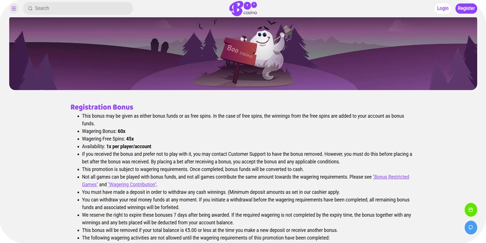 Boocasino No Deposit Bonus Claiming