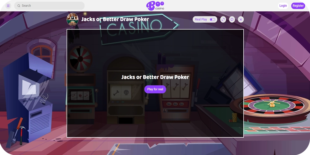 Jacks or Better Draw Boo Casino Poker Slot